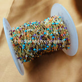 1-50 Feet Multi Disco Beaded Rosary Chain, Rondelle Faceted 2.5-3.5mm Gold Plating Chain, Jewelry Findings – SELLING BY FOOT
